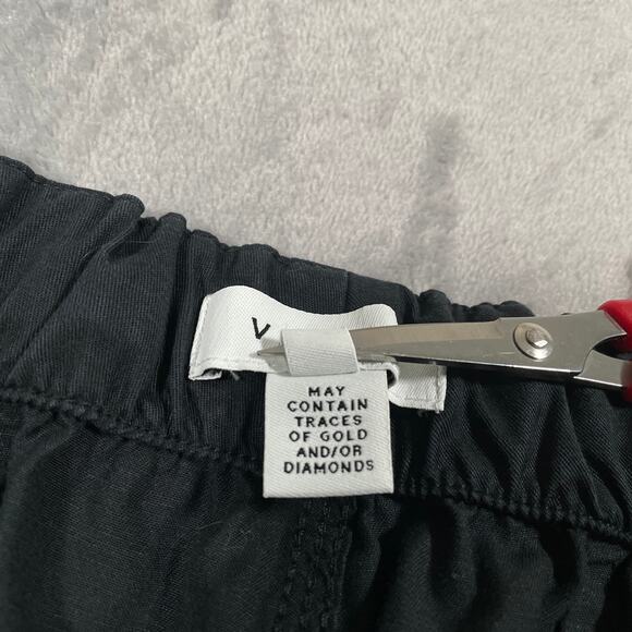 Venroy Pants Large Black Tencel Linen Drawstring Pull On Luxury Casual Stretch - Picture 4 of 11